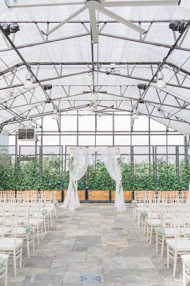 White and floral ceremony at Aquatopia - Ottawa wedding photos