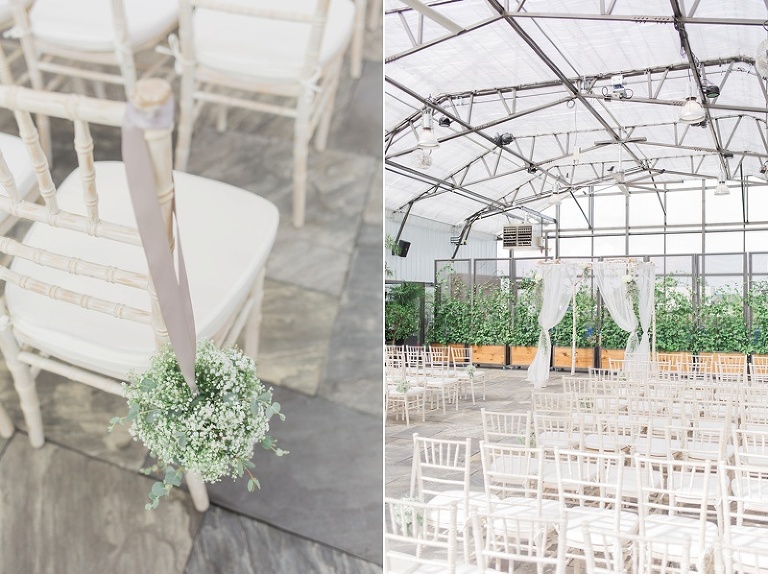 White and floral ceremony at Aquatopia - Ottawa wedding photos