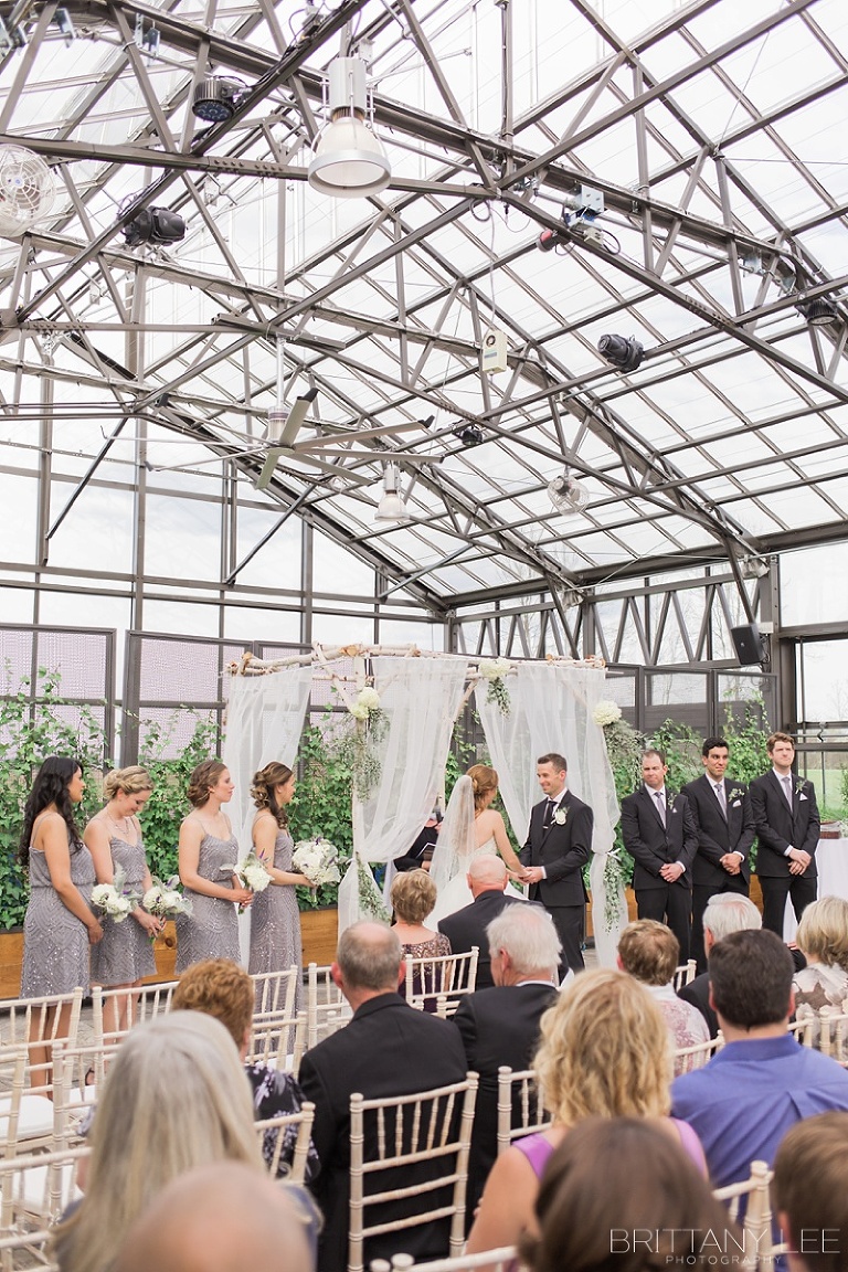 Bride and Groom at White Alter at Aquatopia - Ottawa wedding photos