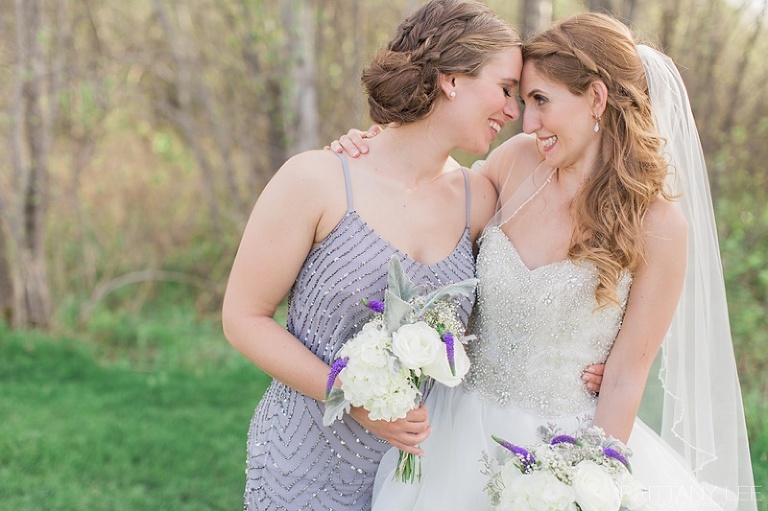 Bridesmaids photos outside Aquatopia Conservatory Carp Ontario