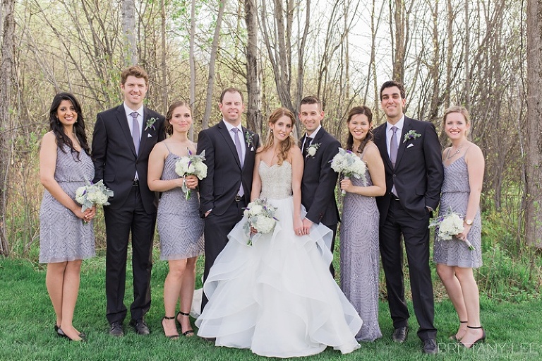 Wedding Party photos outside Aquatopia Conservatory Carp Ontario