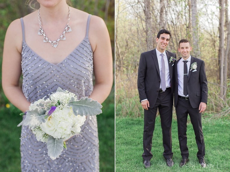 Bridesmaids photos outside Aquatopia Conservatory Carp Ontario