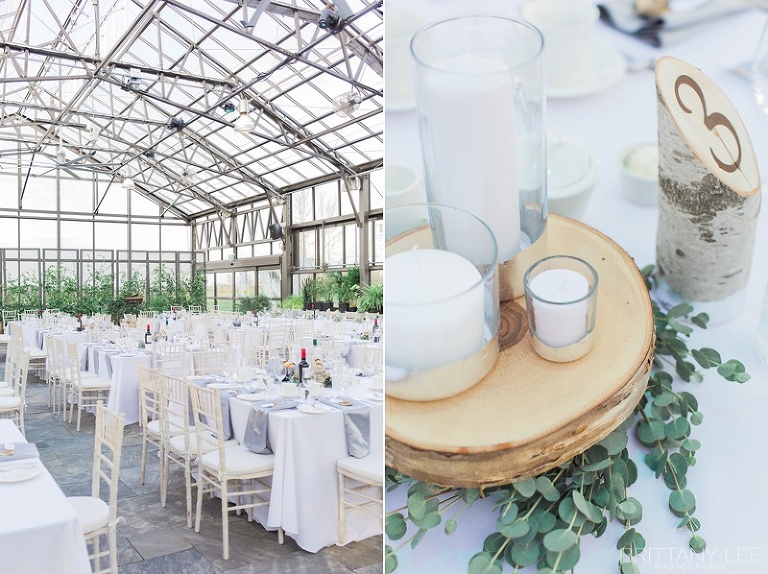 classic white and rustic wedding decor at Aquatopia Ottawa