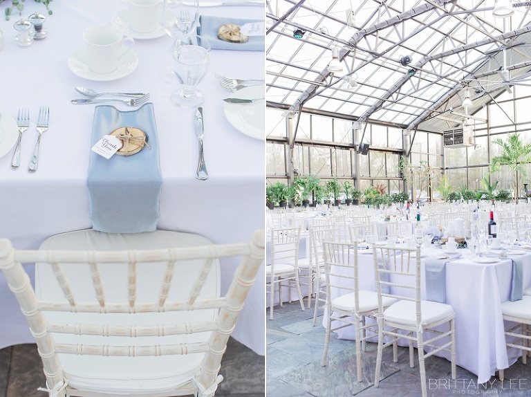 classic white and rustic wedding decor at Aquatopia Ottawa