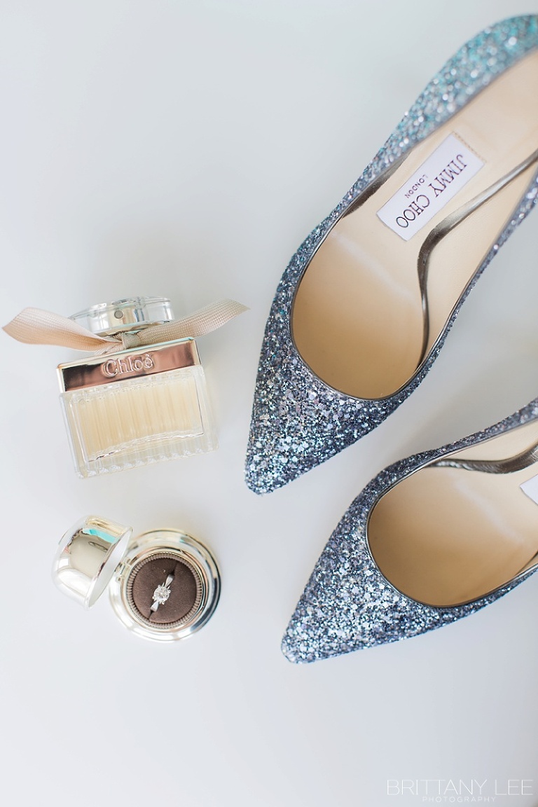 Jimmy Choo wedding day shoes for a bride