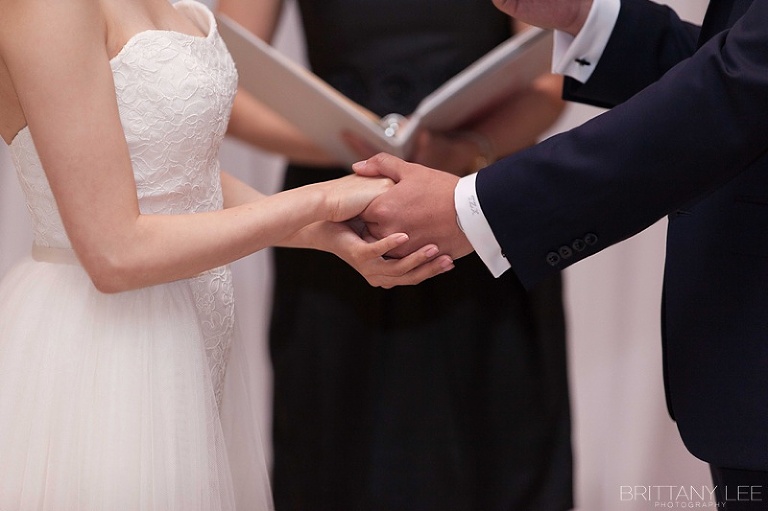 Brookstreet Hotel Ottawa Wedding ceremony - Bride and groom exchanging rings