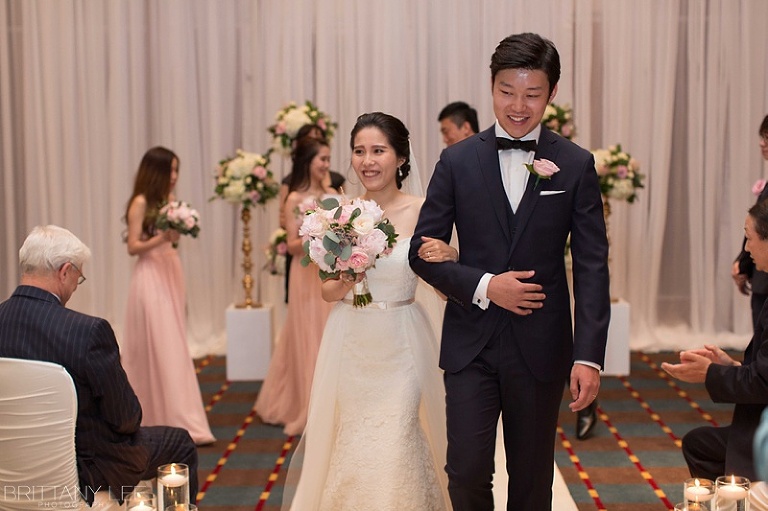Brookstreet Hotel Ottawa Wedding ceremony - bride and groom exit