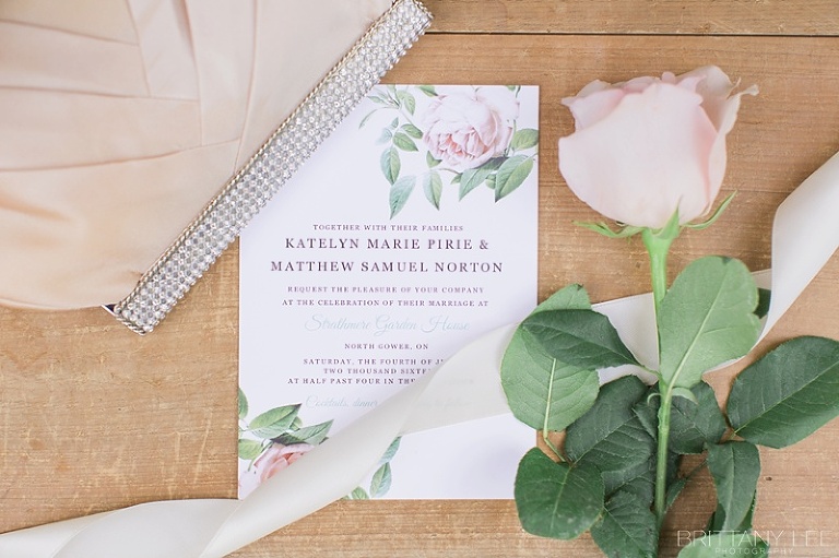 Blush Wedding Stationary at Ottawa Wedding 