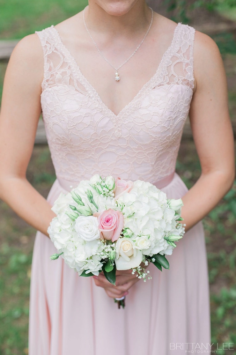Blush and Grey wedding party photos at Strathmere Garden House Ottawa wedding