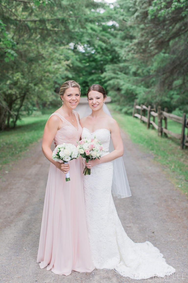 Blush and Grey wedding party photos at Strathmere Garden House Ottawa wedding