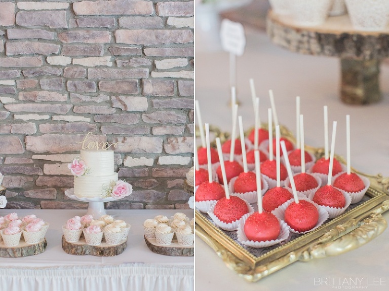 Blush, white, and rustic wedding decor at Strathmere Garden House Ottawa wedding