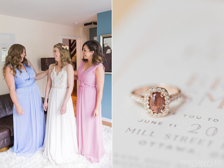 Custom Truvelle Wedding gown at Ottawa wedding