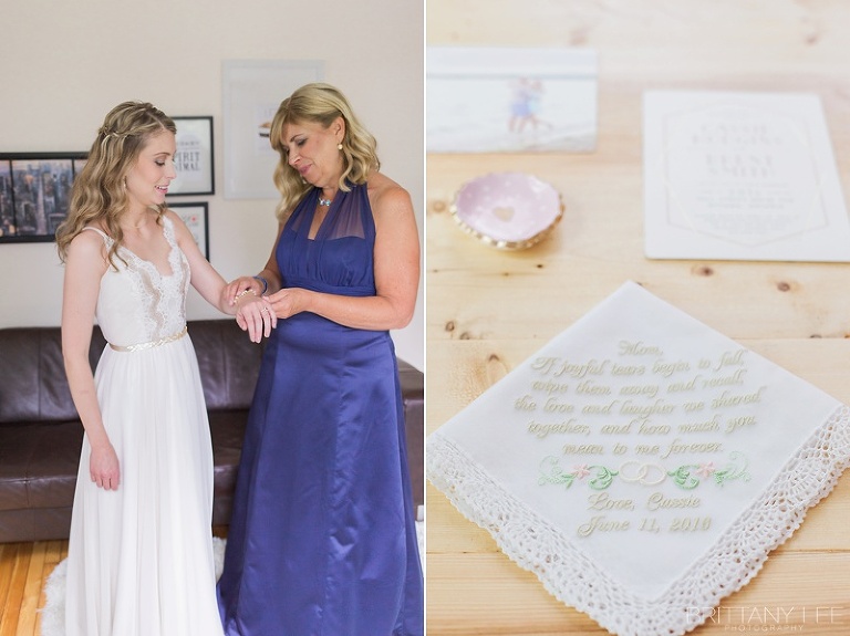 Bride with her mother on her wedding day