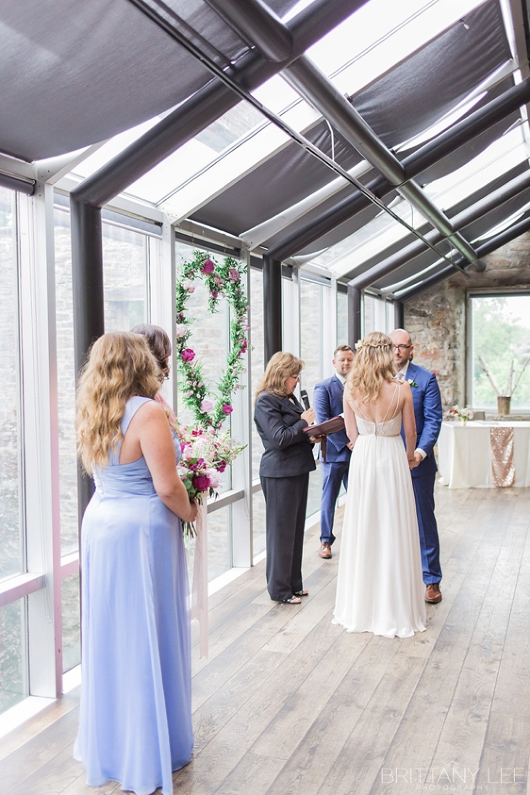 Soft and Romantic Wedding Ceremony at Mill Street Brew Pub in Ottawa