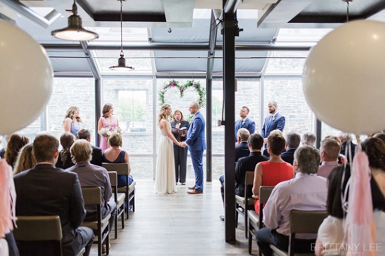 Soft and Romantic Wedding Ceremony at Mill Street Brew Pub in Ottawa