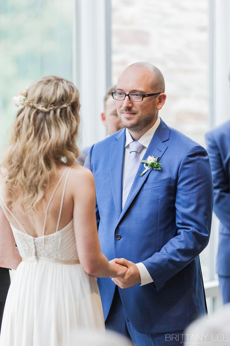 Soft and Romantic Wedding Ceremony Photography at Mill Street Brew Pub in Ottawa