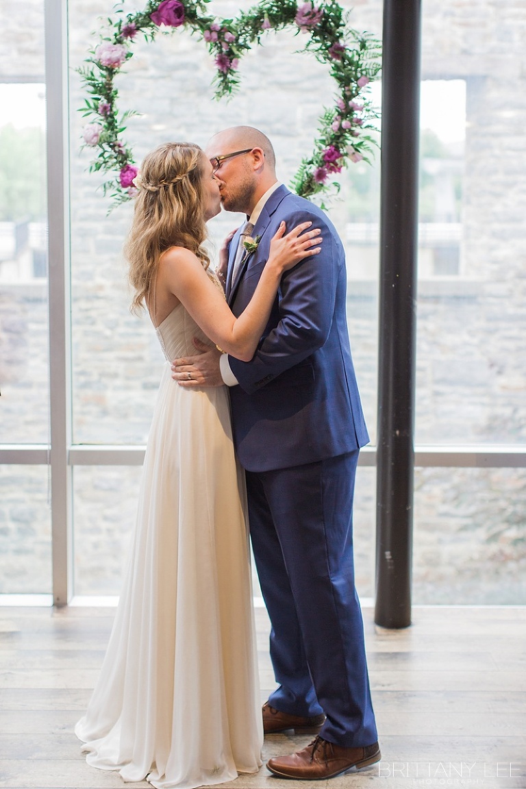 Soft and Romantic Wedding Ceremony Photography at Mill Street Brew Pub in Ottawa