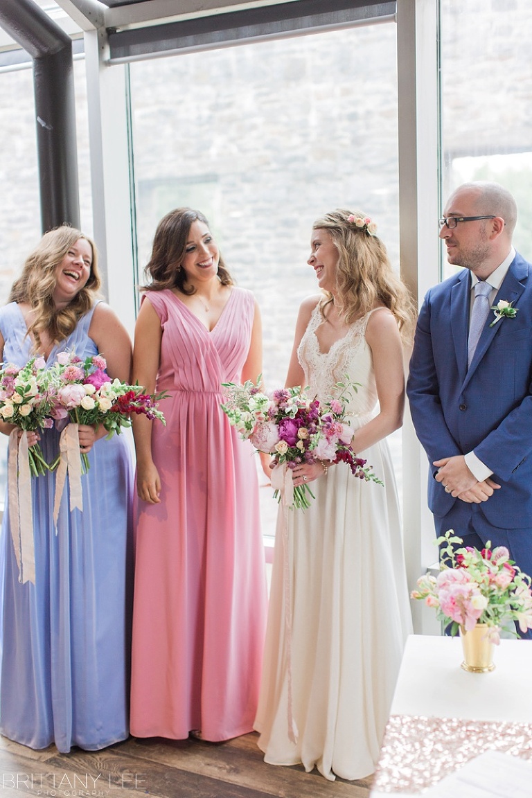 Soft and Romantic Wedding Ceremony Photography at Mill Street Brew Pub in Ottawa
