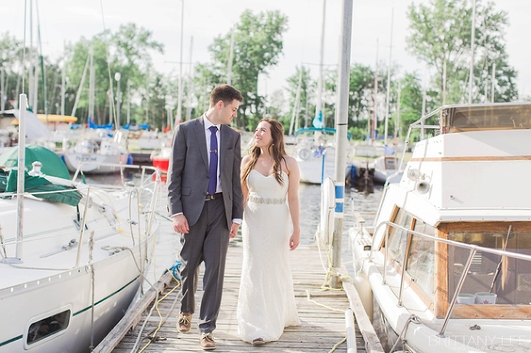 Bride and Groom Photos at Ottawa nautical wedding Britannia Yacht Club
