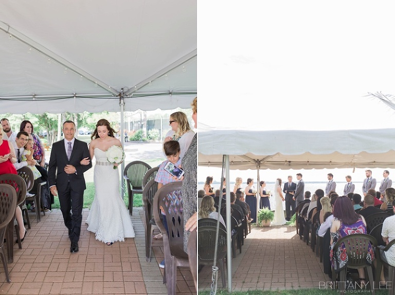 Ottawa Wedding Ceremony photos at Britannia Yacht Club