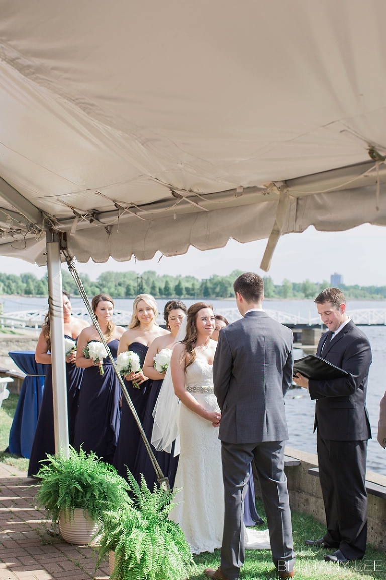 Ottawa Wedding Ceremony photos at Britannia Yacht Club