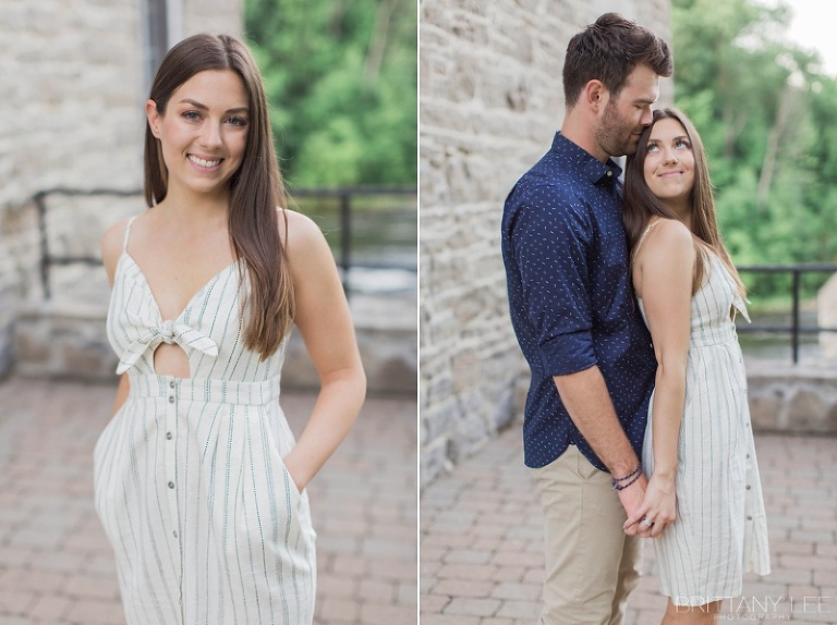 Summer Engagement photos at Manotic Mill in Ottawa