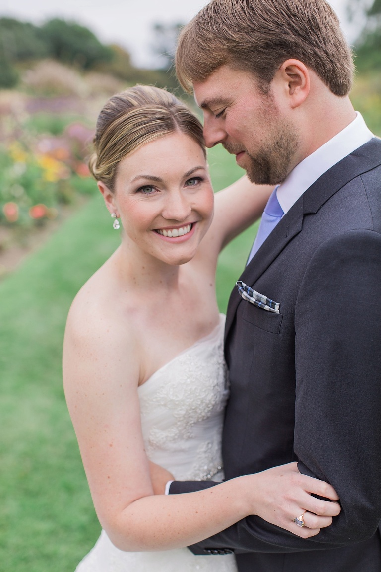 Mill Street Brew Pub Ottawa Wedding - Bride and Groom First Look photos at Ornamental Gardens in Ottawa