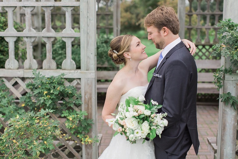 Mill Street Brew Pub Ottawa Wedding - Bride and Groom First Look photos at Ornamental Gardens in Ottawa