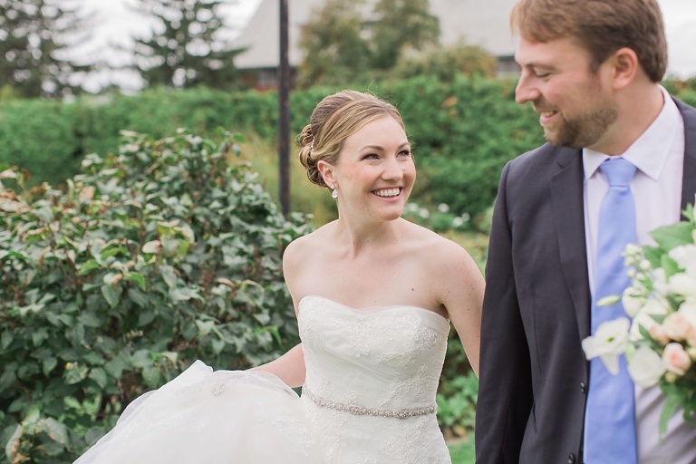 Mill Street Brew Pub Ottawa Wedding - Bride and Groom First Look photos at Ornamental Gardens in Ottawa