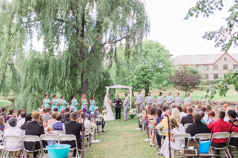Favourite Wedding Photos from 2016 - Wedding ceremony under a willow tree in Stewart Park, Perth