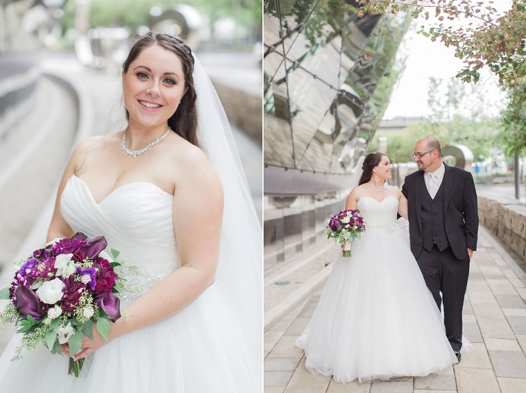 Favourite Wedding Photos from 2016 - Bride and Groom outside Shaw centre in Ottawa