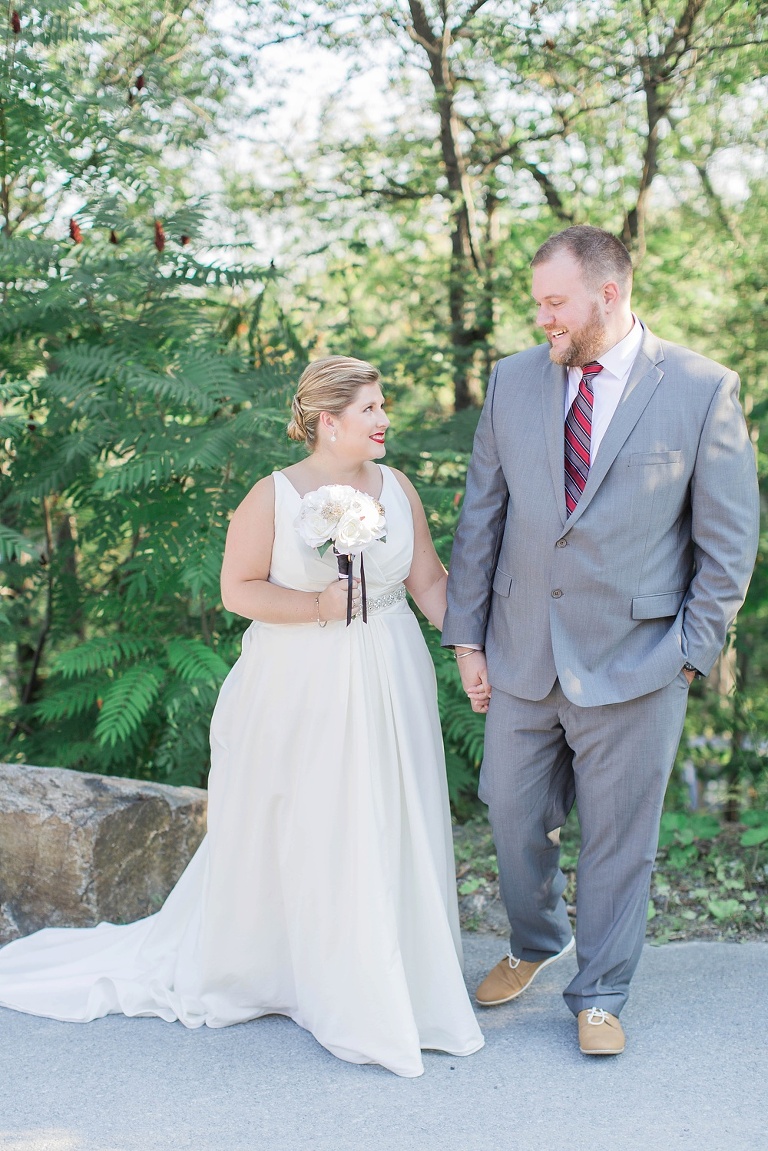 Favourite Wedding Photos from 2016 - Bride and groom looking at each other at Le Nordik Spa