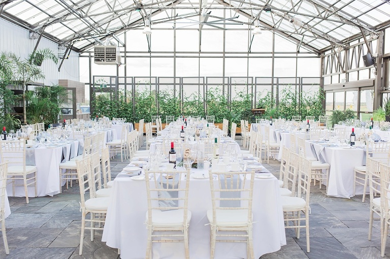Favourite Wedding Photos from 2016 - wedding reception set up inside a greenhouse