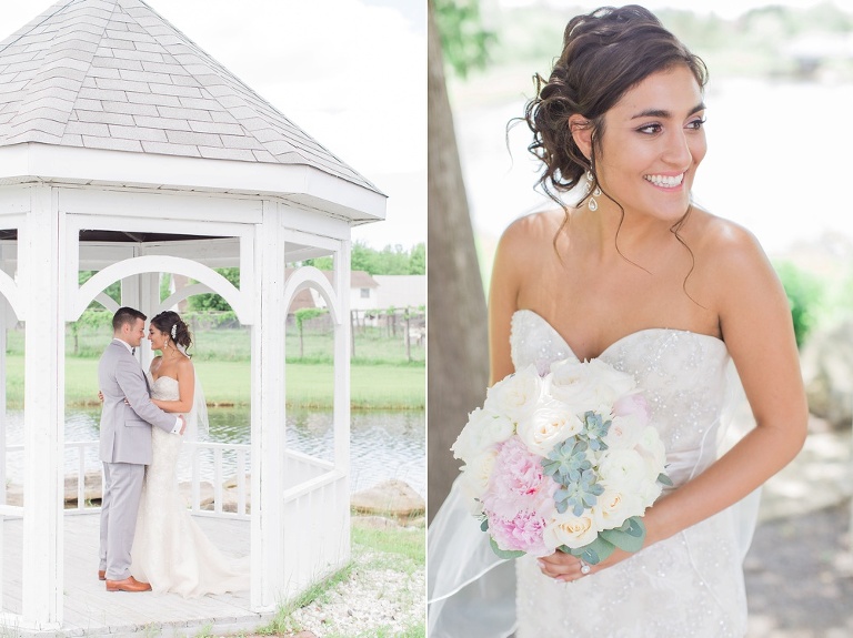 Favourite Wedding Photos from 2016 - Bride and Groom standing under a white gazebo at Orchardview, Ottawa