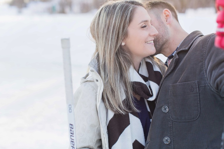 Winter engagement photos at the Ottawa Rideau Canal