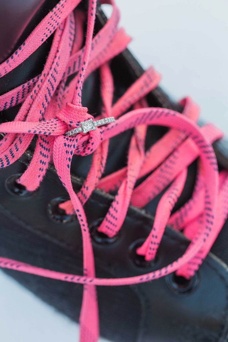 Winter engagement photos at the Ottawa Rideau Canal