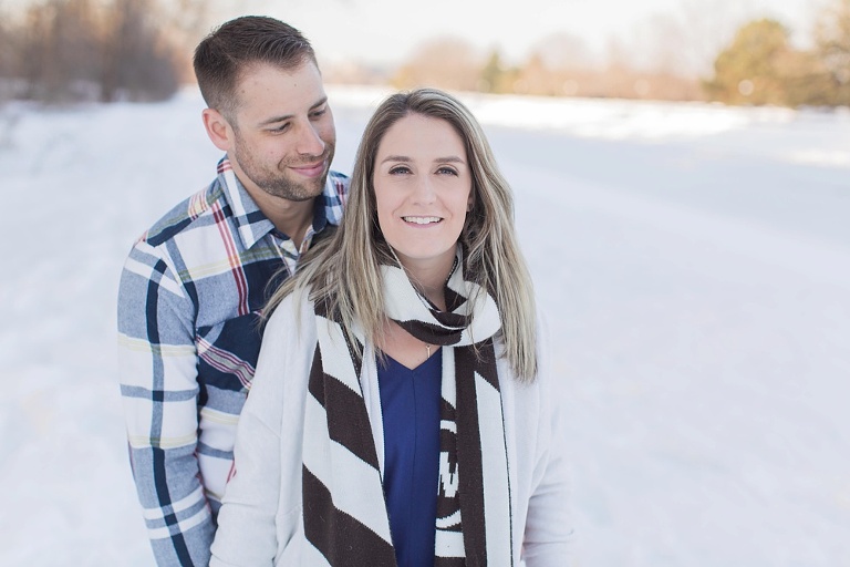 Winter engagement photos at the Ottawa Rideau Canal
