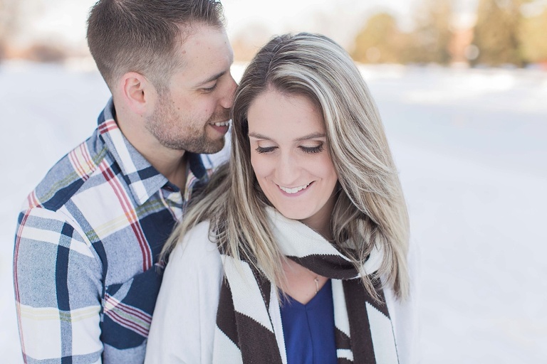Winter engagement photos at the Ottawa Rideau Canal