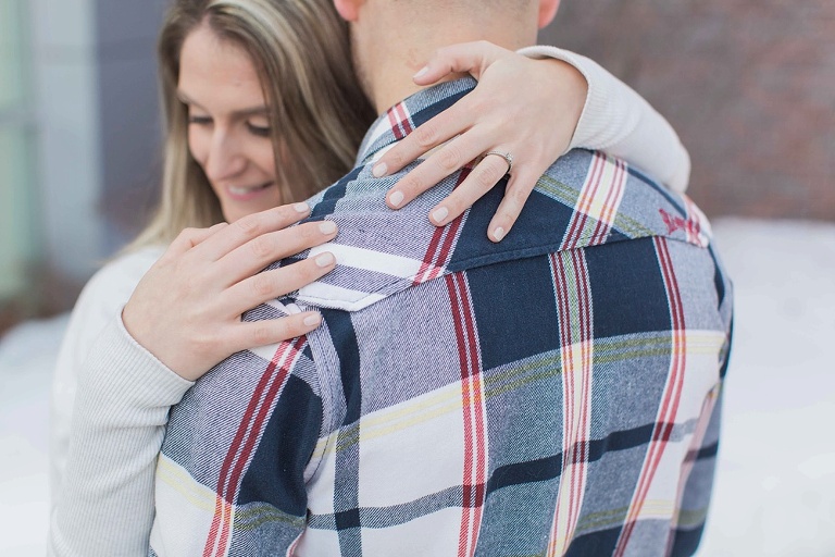 Winter engagement photos at the Ottawa Rideau Canal