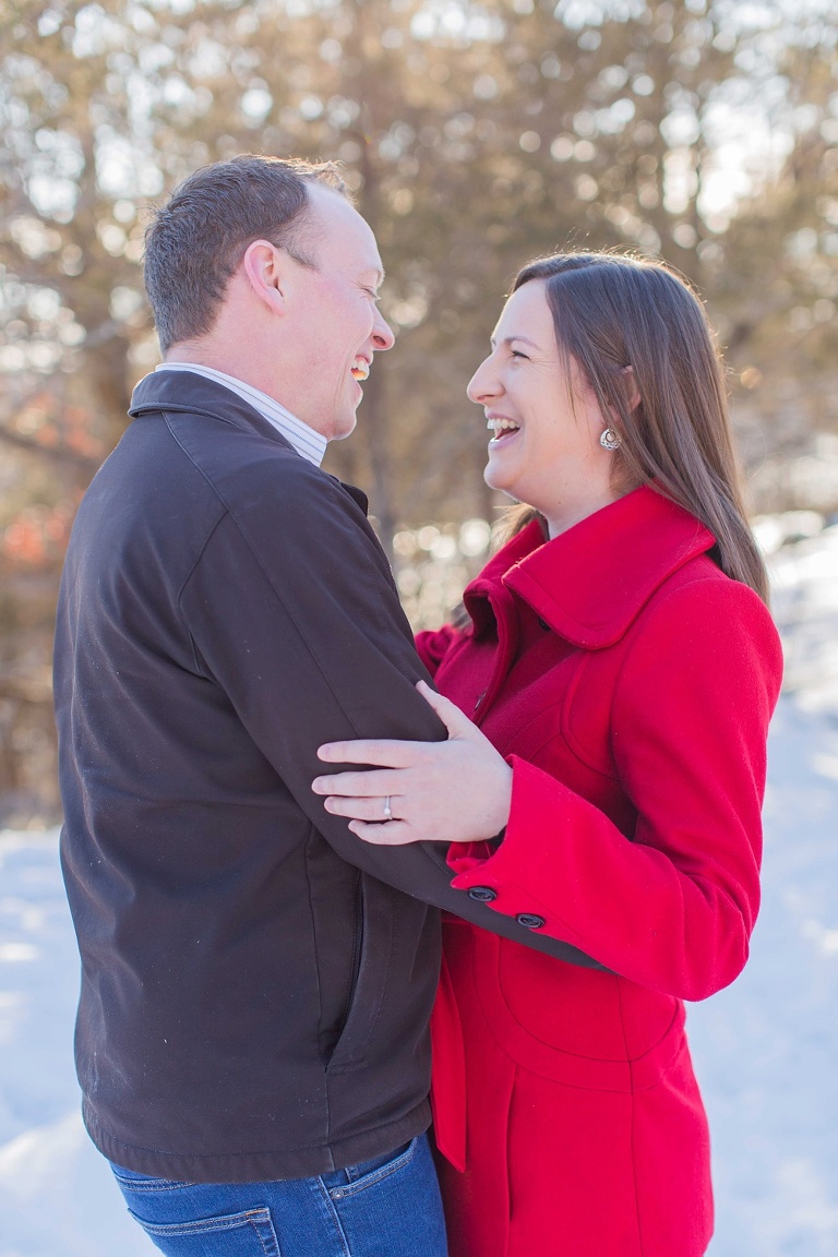 Westport Foley Mountain engagement session in winter
