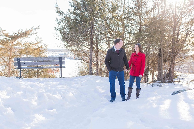Westport Foley Mountain engagement session in winter