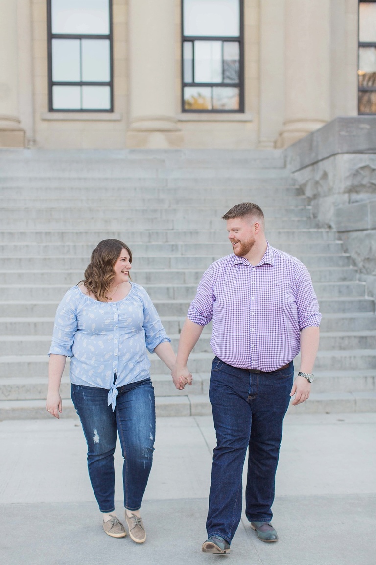 Engagement photos in downtown ottawa during the spring