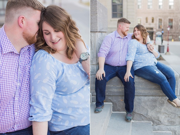 Engagement photos in downtown ottawa during the spring