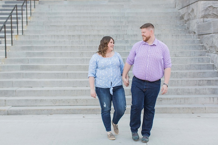 Engagement photos in downtown ottawa during the spring