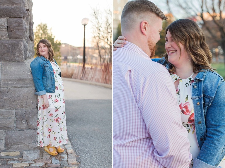 Engagement photos in downtown ottawa during the spring
