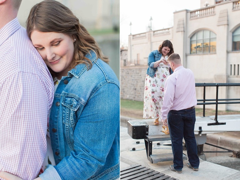 Engagement photos in downtown ottawa during the spring