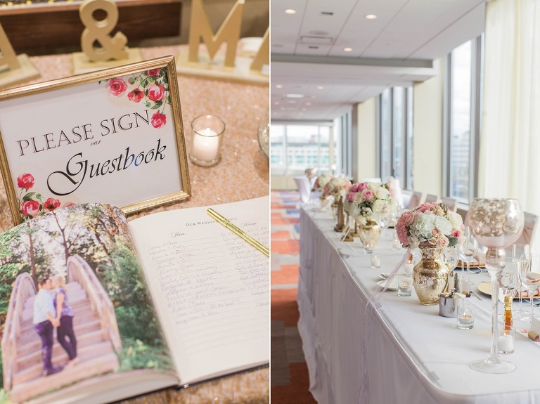 Ottawa Westin Spring Wedding - Blush and Gold Wedding reception