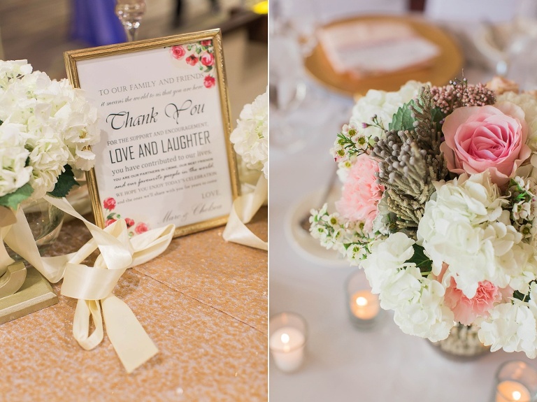 Ottawa Westin Spring Wedding - Blush and Gold Wedding reception