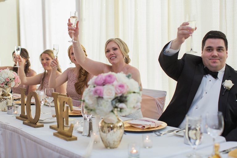 Ottawa Westin Spring Wedding - Blush and Gold Wedding reception