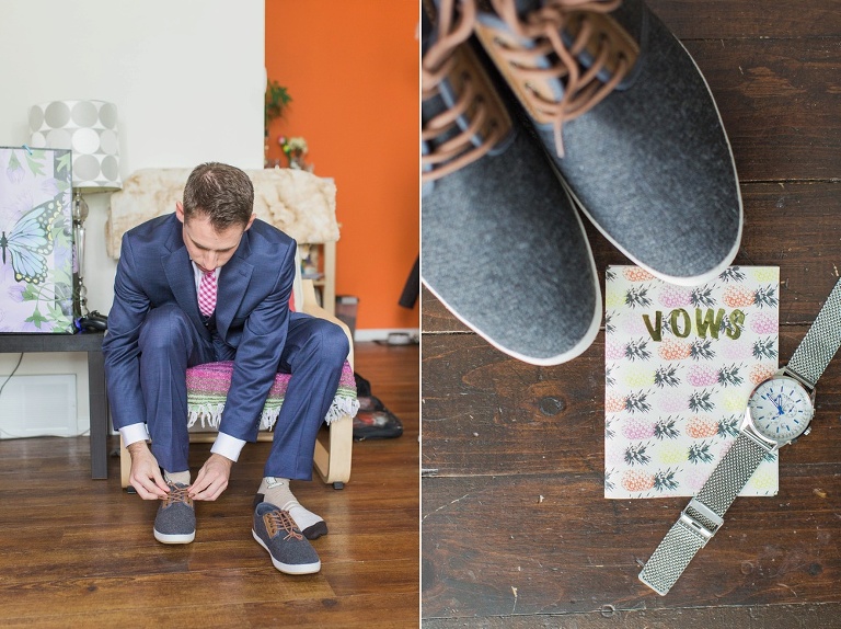 NeXT Restaurant Ottawa Wedding - Bride getting ready at home with Groomsmen